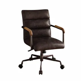 24 X 25 X 32 Vintage Black Top Grain Leather Office Chair