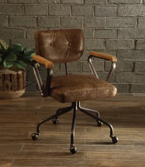 24 X 25 X 32 Vintage Whiskey  Leather Office Chair