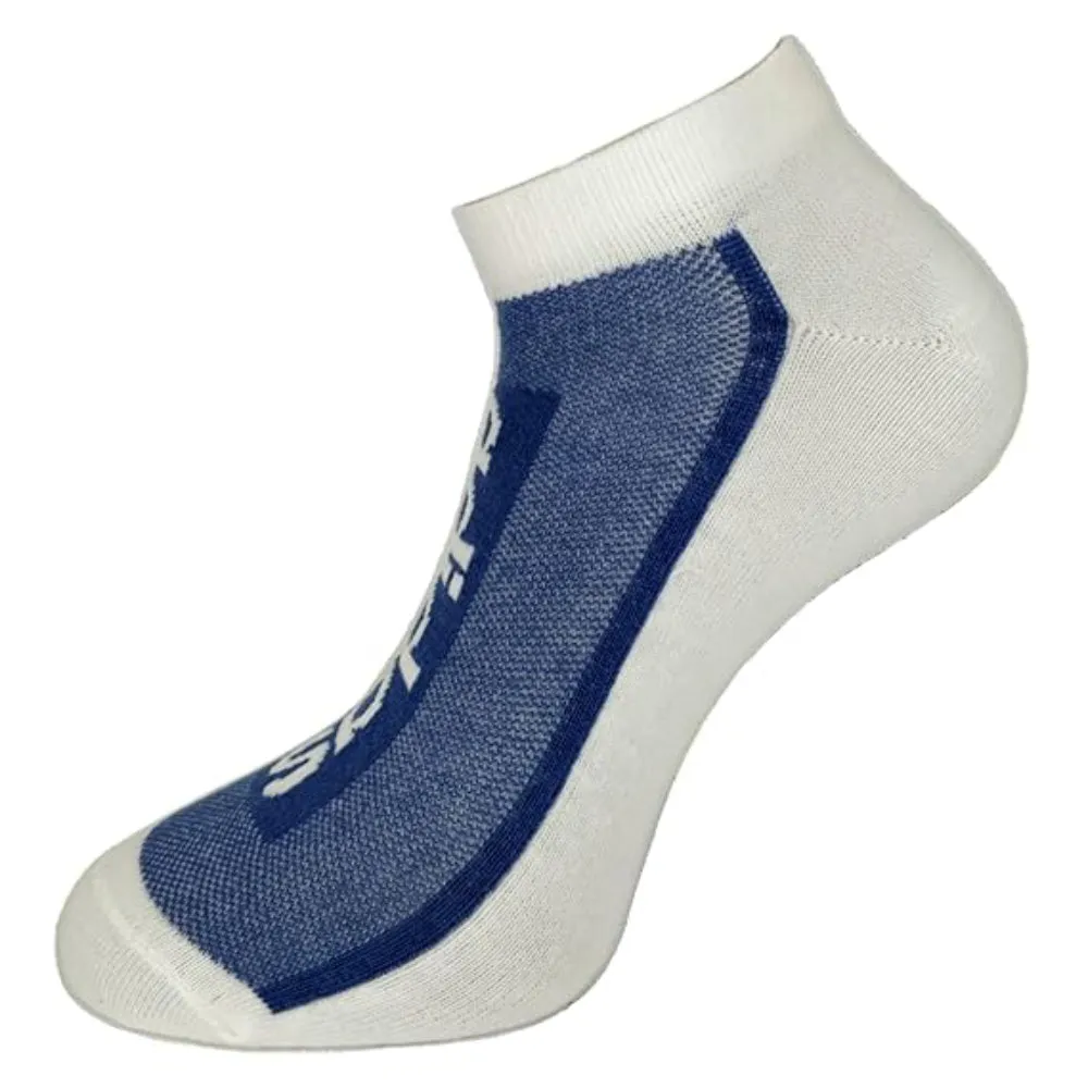 Adidas Flat Knit Low Cut Socks (White/Navy Peony/Light Grey)