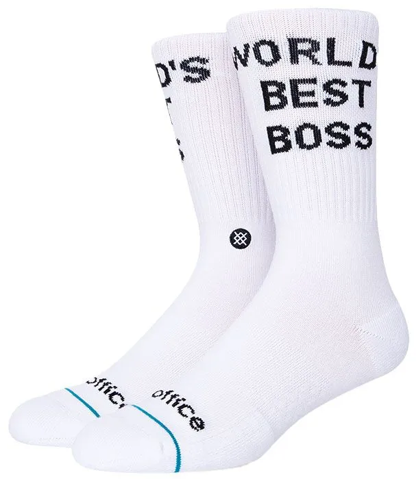 Adult The Office Worlds Best Boss Crew Socks