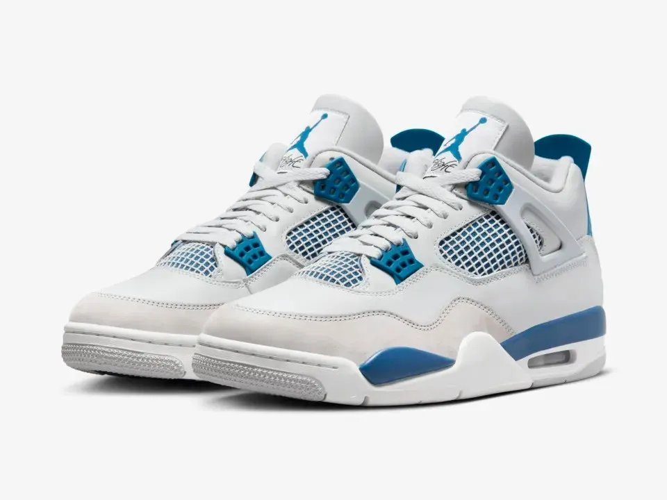 Air Jordan 4 Retro Military Blue Off-White Neutral Grey FV5029-141