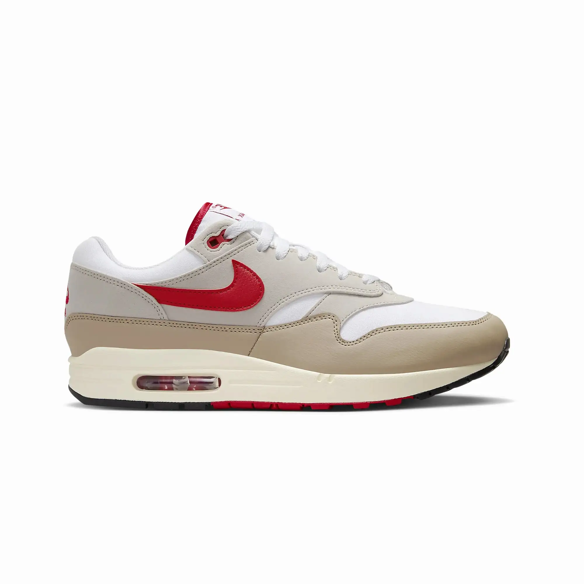 AIR MAX 1 'WHITE/UNIVERSITY RED-CREAM II-LIMESTONE'