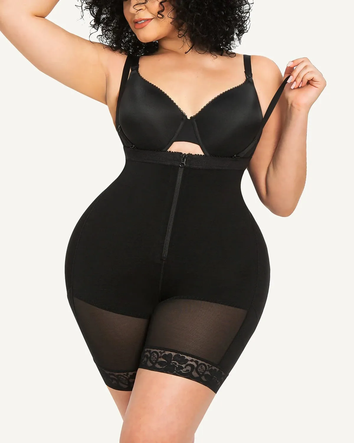 AirSlim Firm Tummy Compression Bodysuit Shaper With Butt Lifter