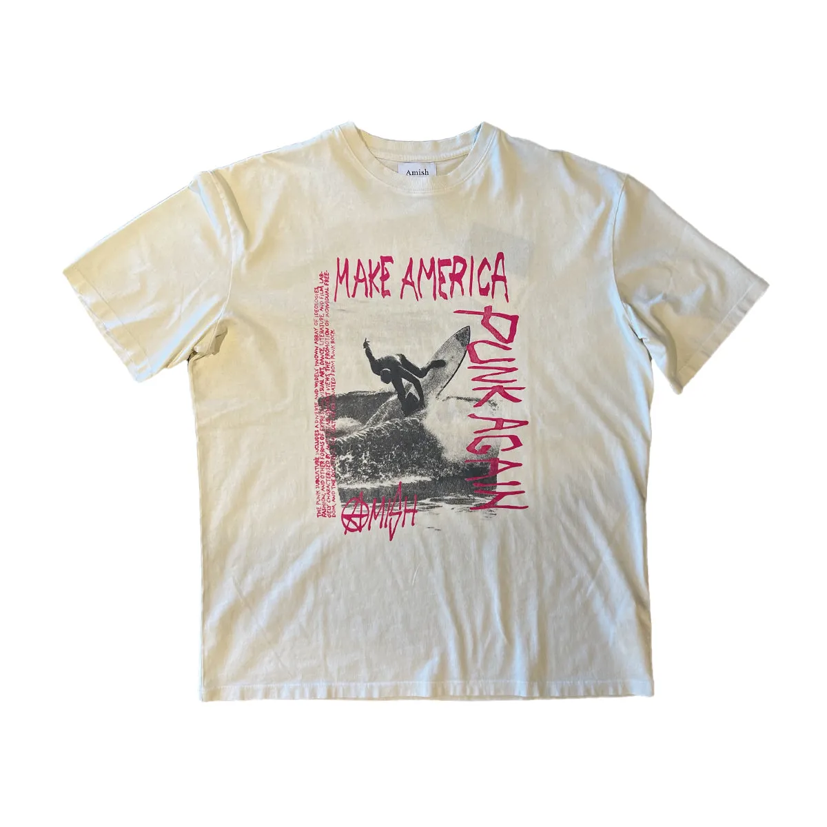 Amish - T-Shirt Punk Surf Off White - AMU079CE681772 - OFF/WHITE