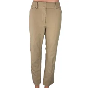 Ann Taylor Beige Mid Rise Straight Leg Chino Ankle Career Office Trouser Pants 8