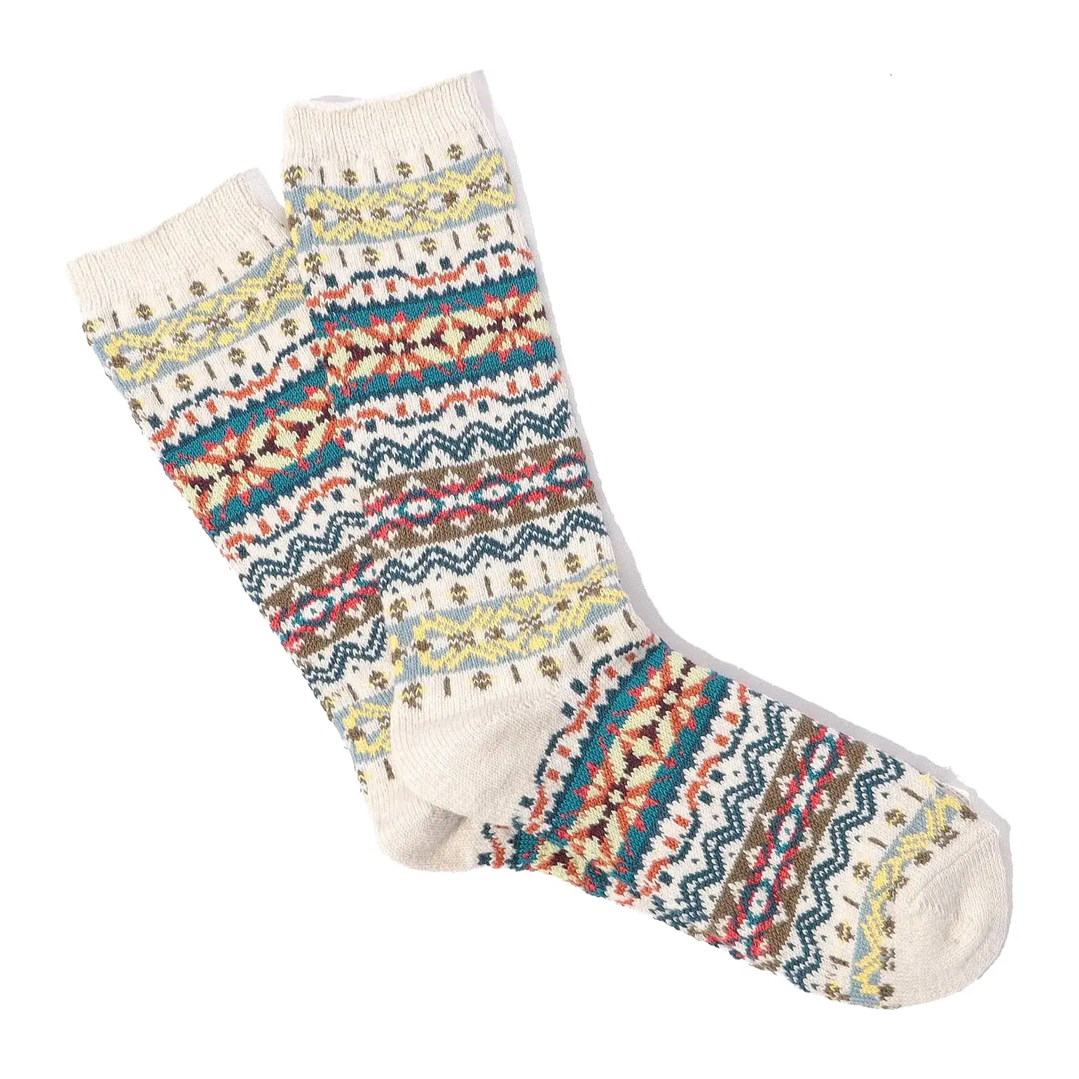 ANONYMOUSISM JAPAN 15158700 Fairisle Sock - Off White