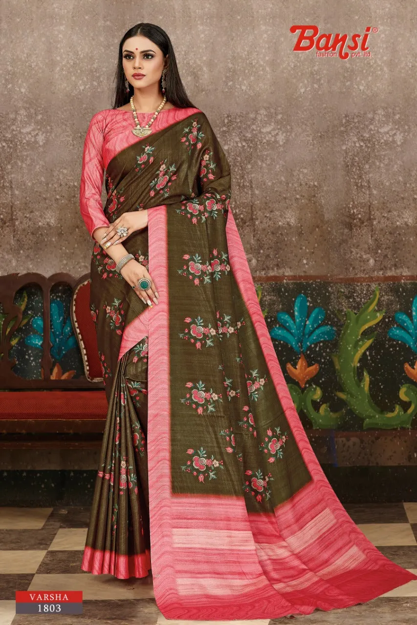 Bansi Fashion Presents Varsha Silk Fancy Designer Sarees