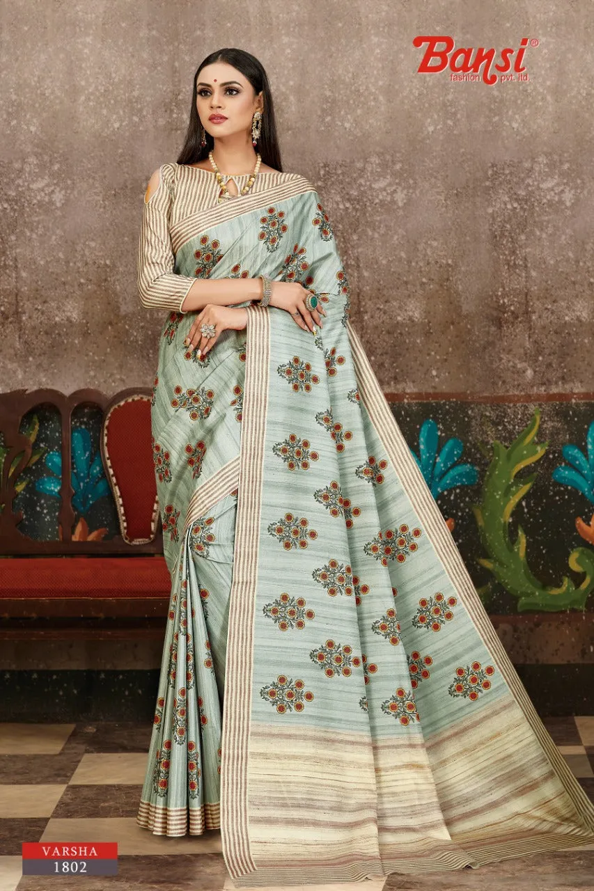 Bansi Fashion Presents Varsha Silk Fancy Designer Sarees