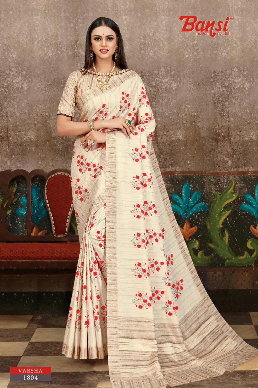 Bansi Fashion Presents Varsha Silk Fancy Designer Sarees