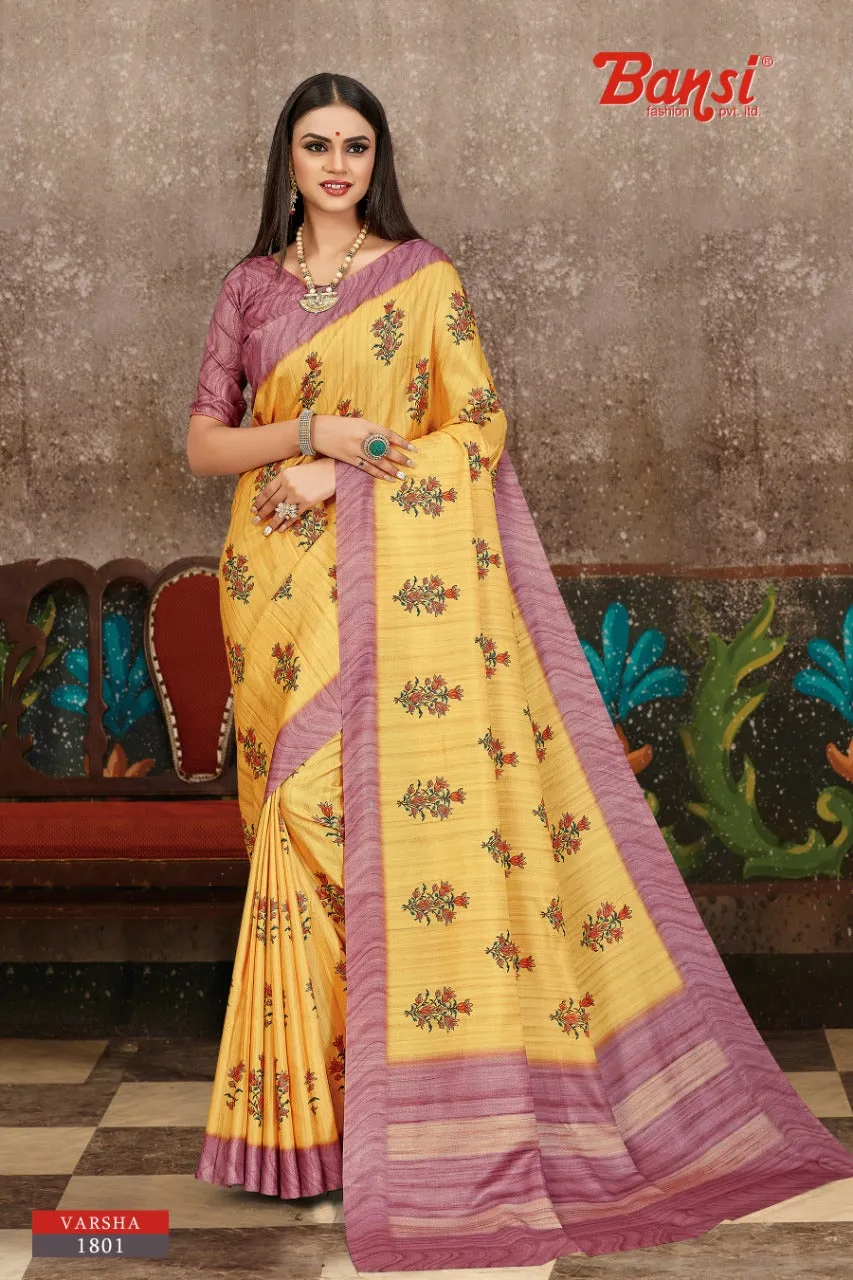 Bansi Fashion Presents Varsha Silk Fancy Designer Sarees