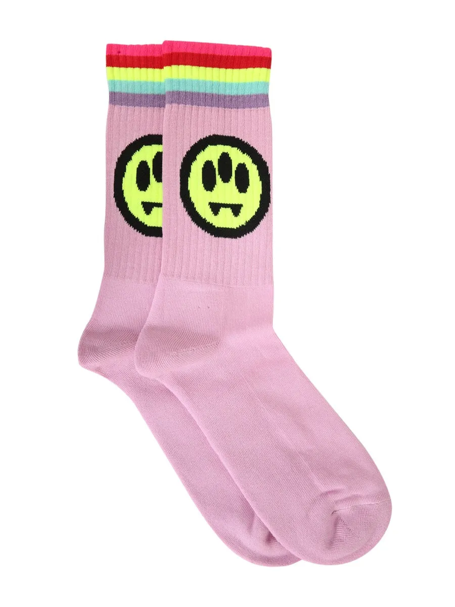 Barrow Rainbow Logo Graphic Intarsia Socks