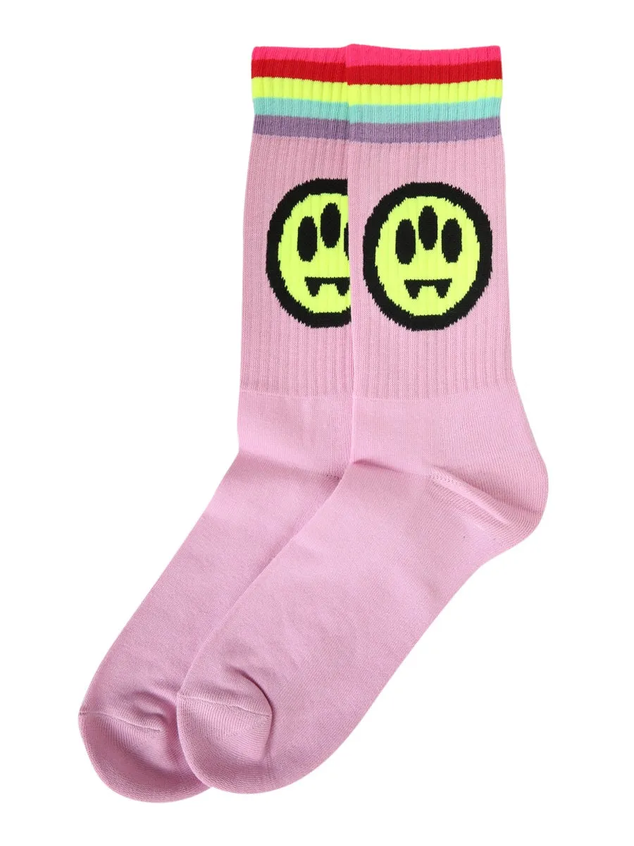 Barrow Rainbow Logo Graphic Intarsia Socks