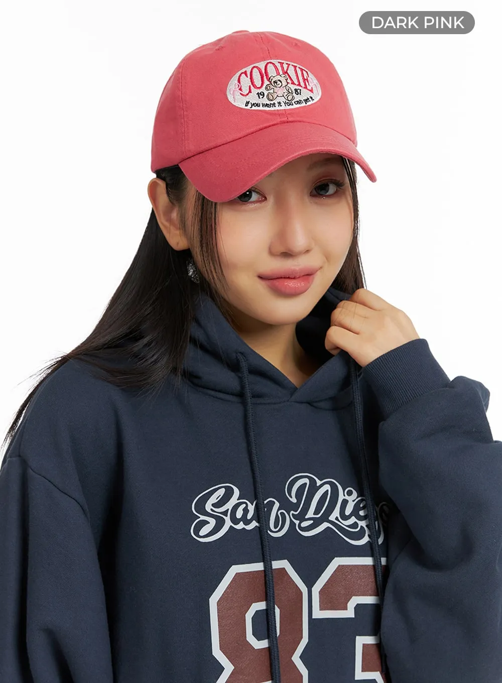 Bear Embroidered Graphic Cap IF421