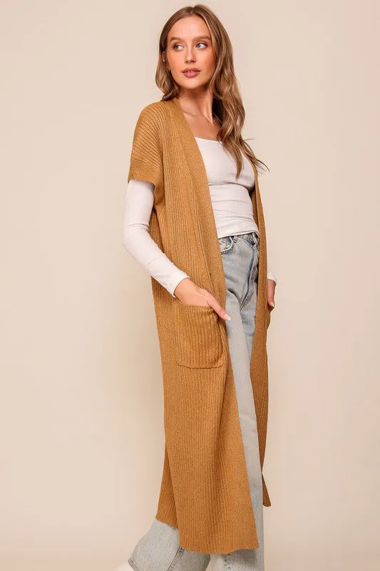 Camel Cap Sleeve Duster