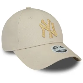 cap New Era 9FO Metallic Logo MLB New York Yankees - Stone/Gold - women´s