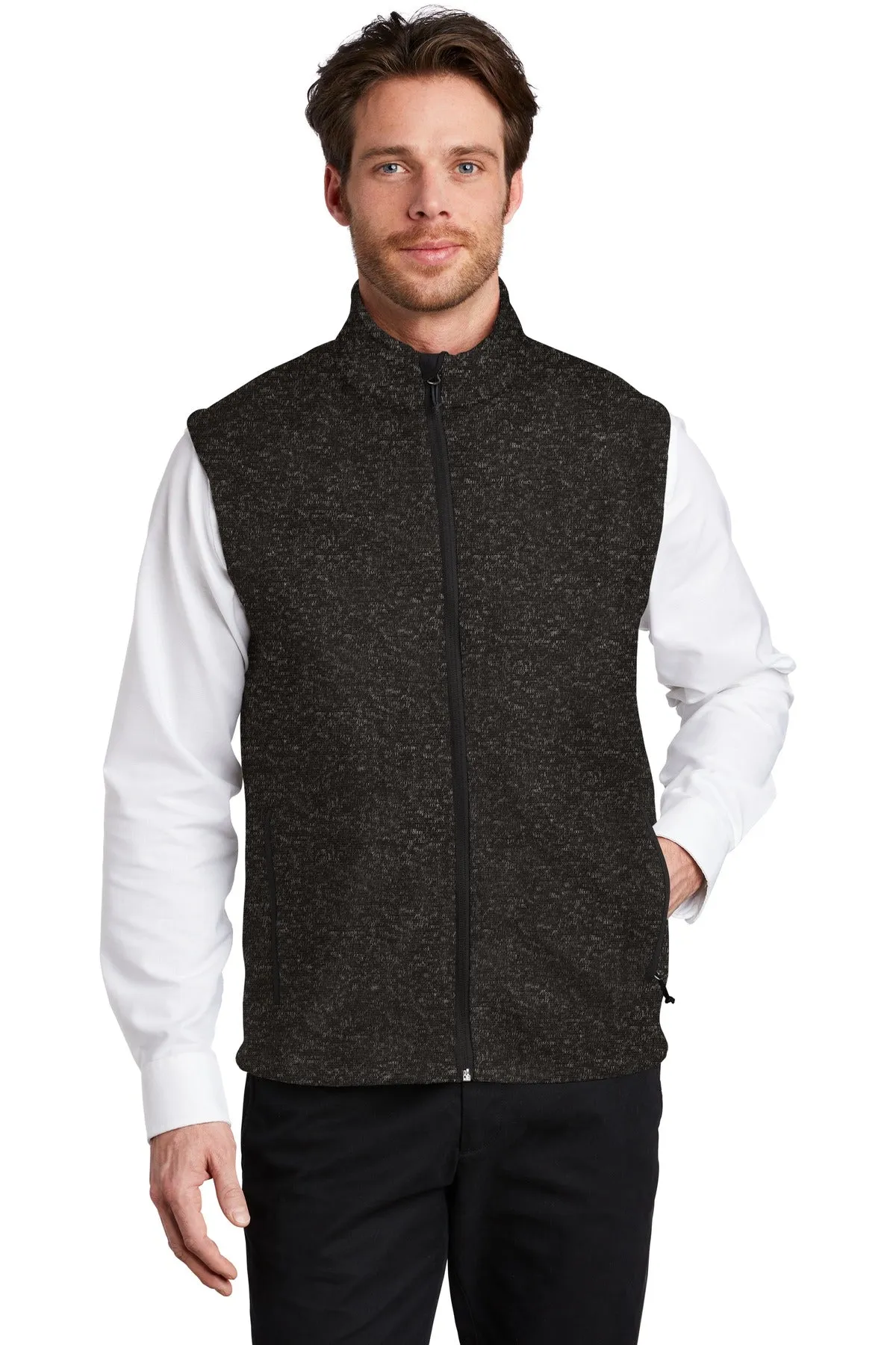 Custom Embroidered - Port Authority  Sweater Fleece Vest F236