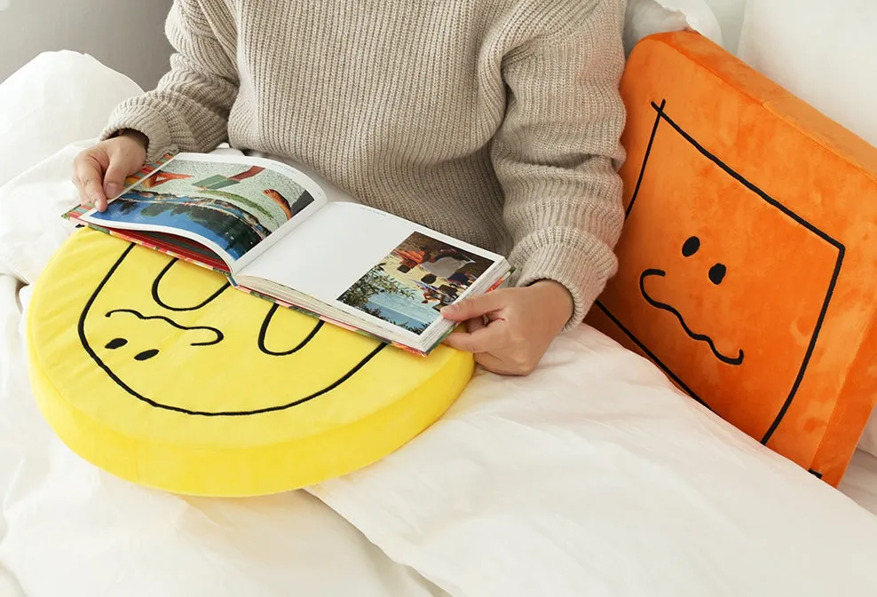 Cute Characters Shaped Sofa Cushions Pillow Soft Back Chair Foams Floor Sofa Yellow Orange Mint Gifts Home Decor Reading Support