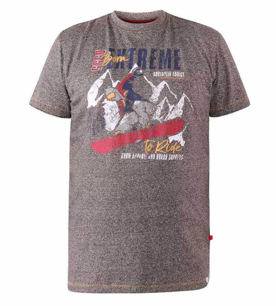 D555 Big Mens Extreme Ski Printed T-Shirt (PADDINGTON)