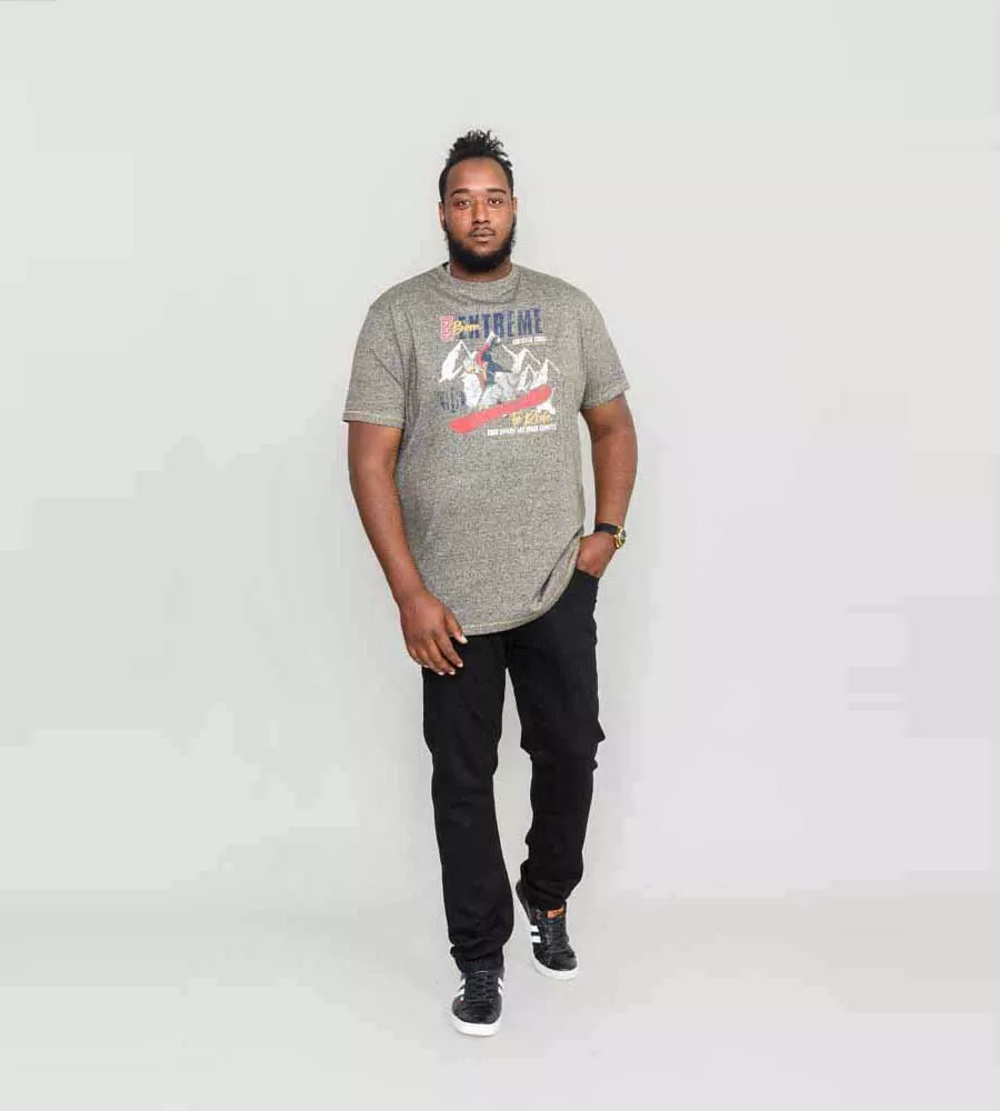 D555 Big Mens Extreme Ski Printed T-Shirt (PADDINGTON)