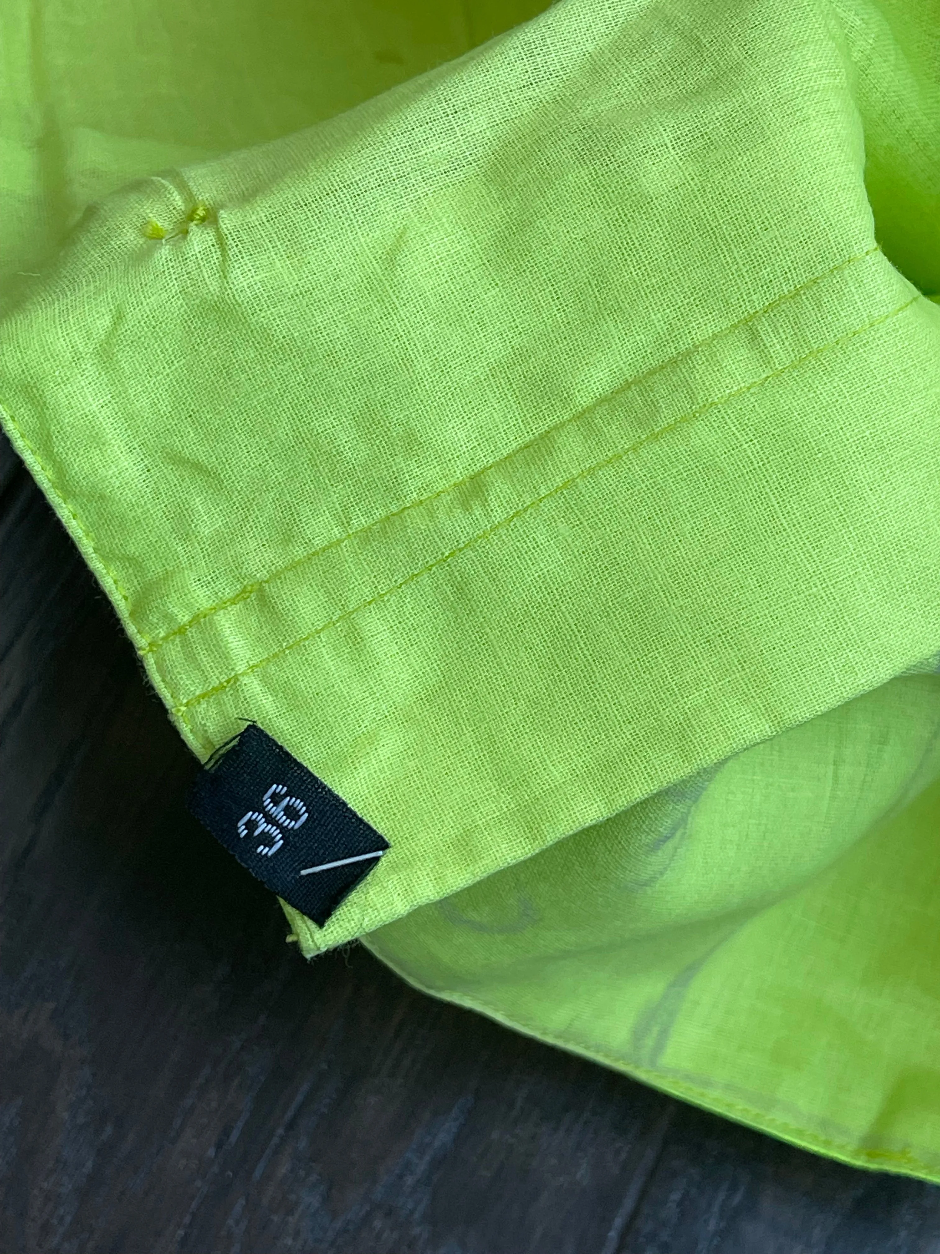 Designer Blouse - Fluorescent Green Raw Silk