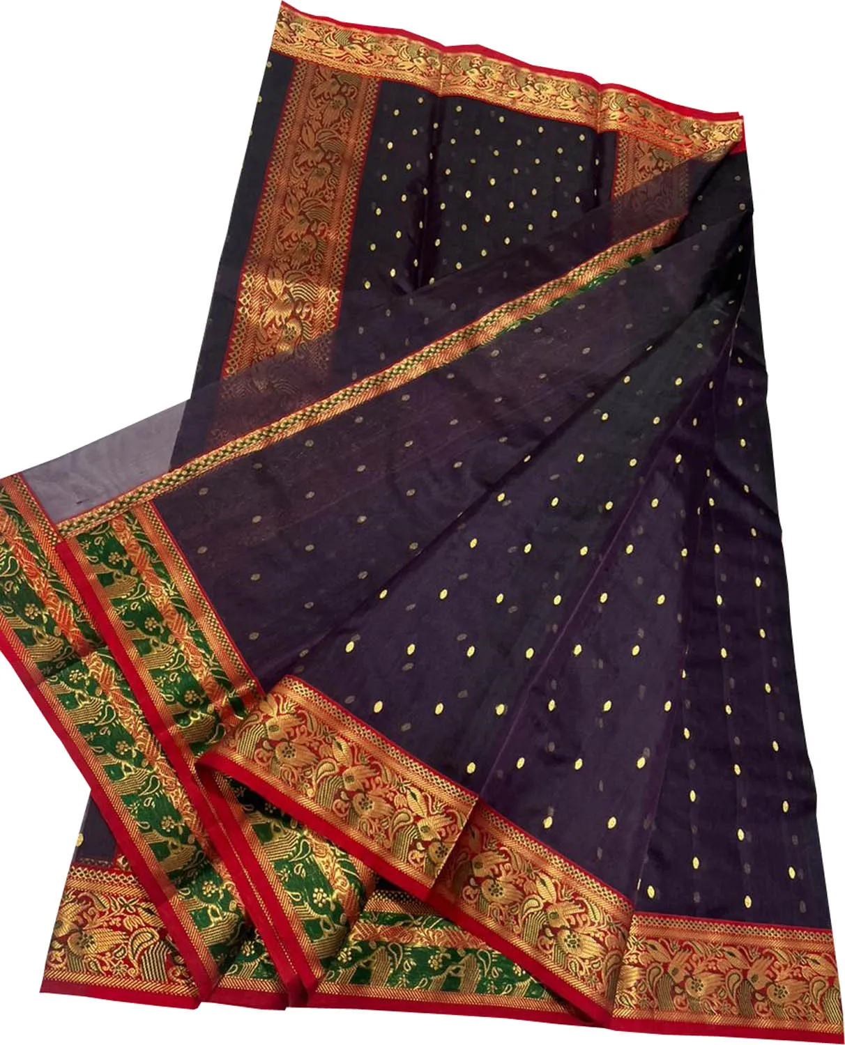 Elegant Purple Chanderi Handloom Pure Katan Silk Saree