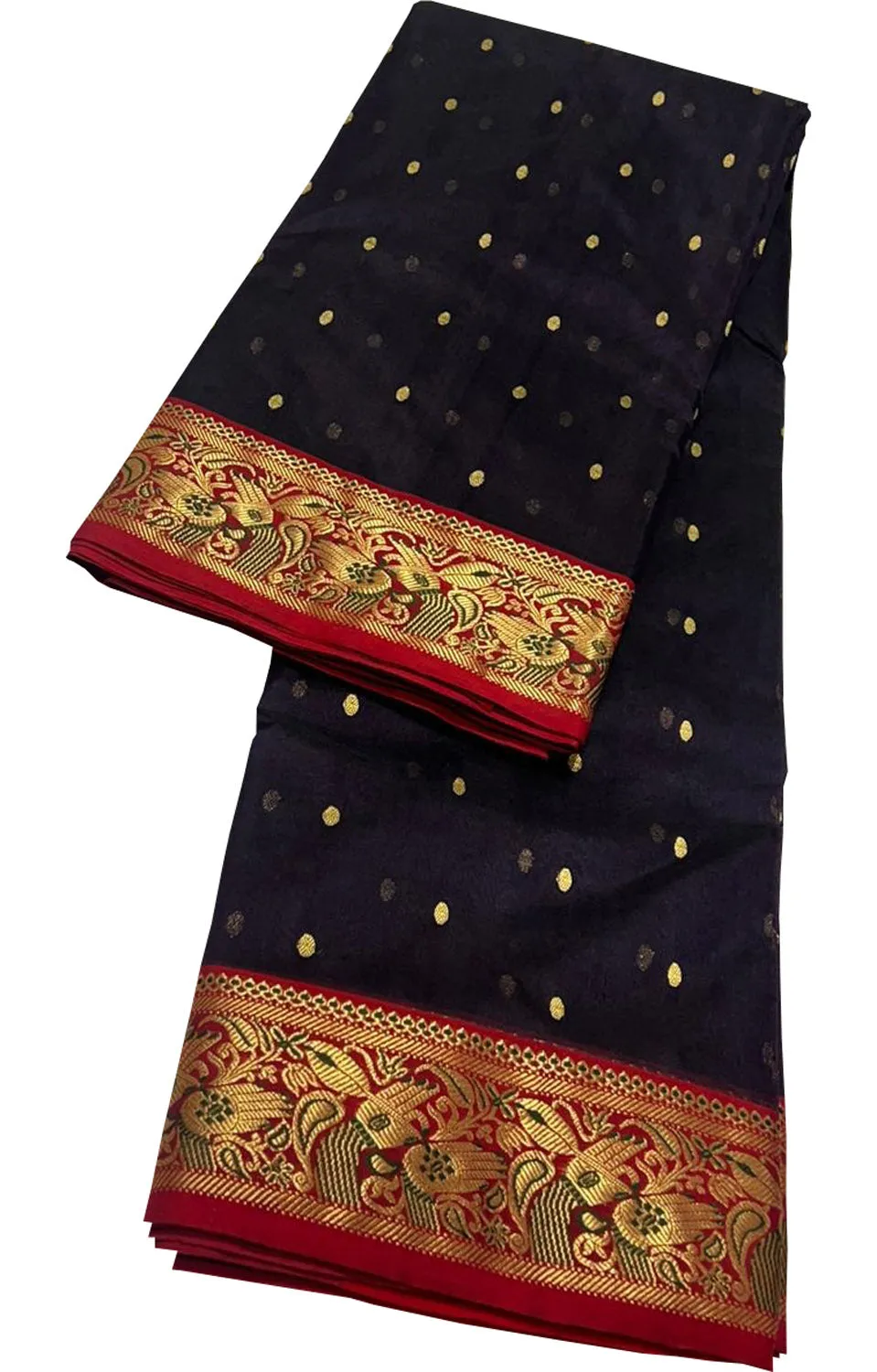 Elegant Purple Chanderi Handloom Pure Katan Silk Saree