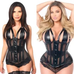 Faux Leather Corset