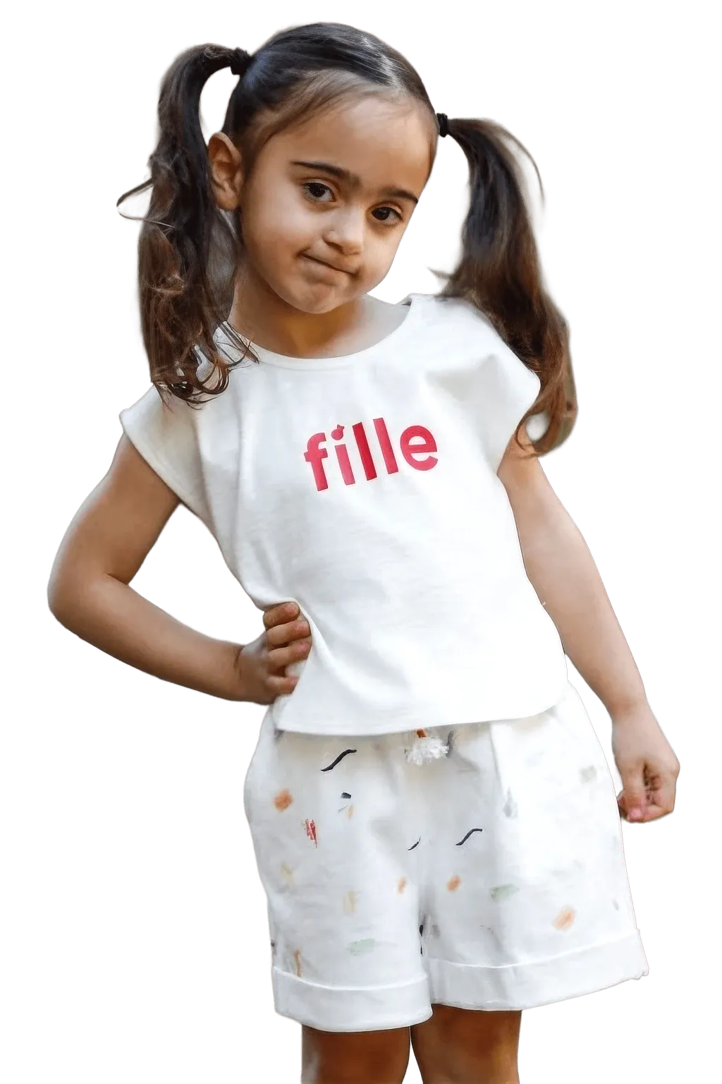 Fille Off White Textured Tops