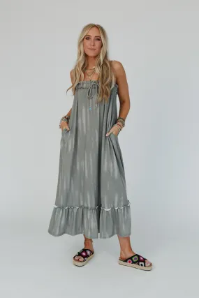 Good Grace Ruffle Hem Maxi Dress - Olive