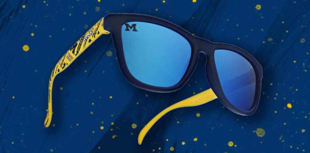 goodr OG Polarized Sunglasses Collegiate Collection - Michigan - GOOOO BLUUUE!!!!!