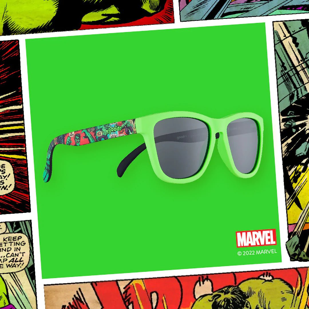 goodr OG Polarized Sunglasses Marvel Comics - Hulk - Gamma Ray Blockers