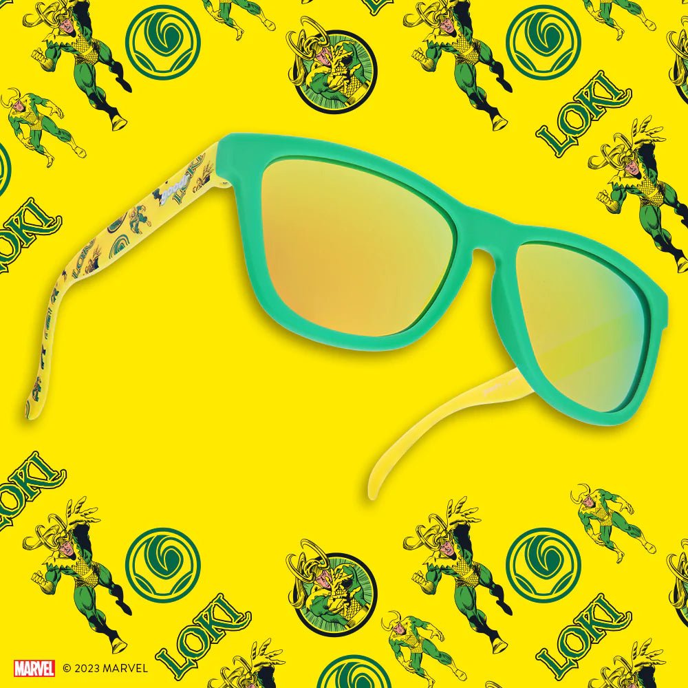 goodr OG Polarized Sunglasses MARVEL VILLAINS LOKI - Mischief Makers