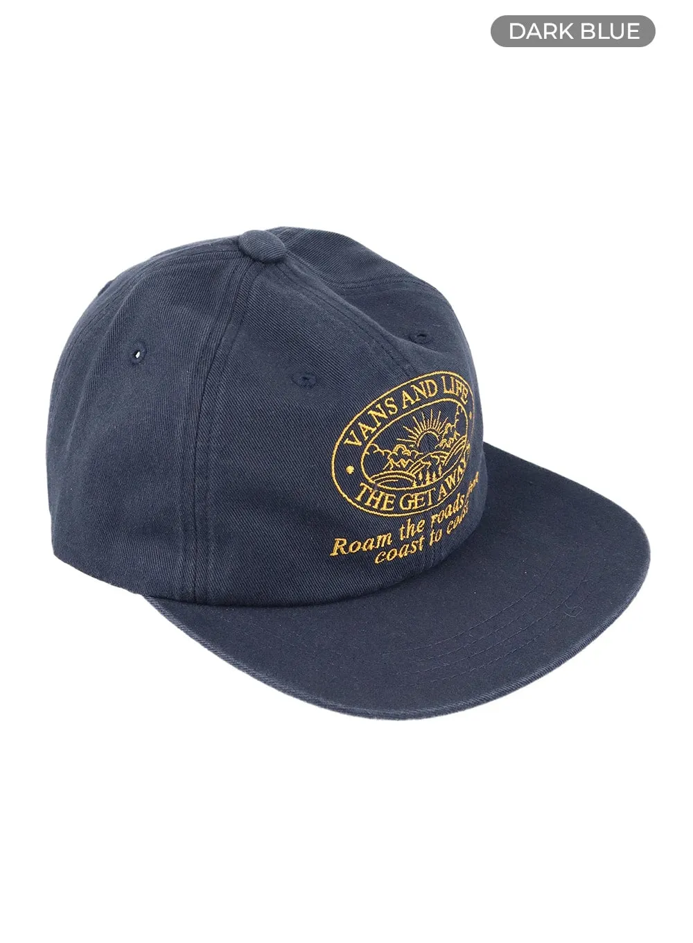 Graphic Lettering Flat Brim Cap CM418