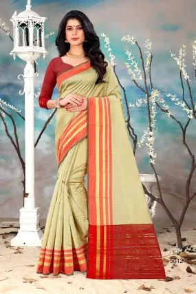 Hraj Shlmla Cotton Silk Fancy Wear Saree