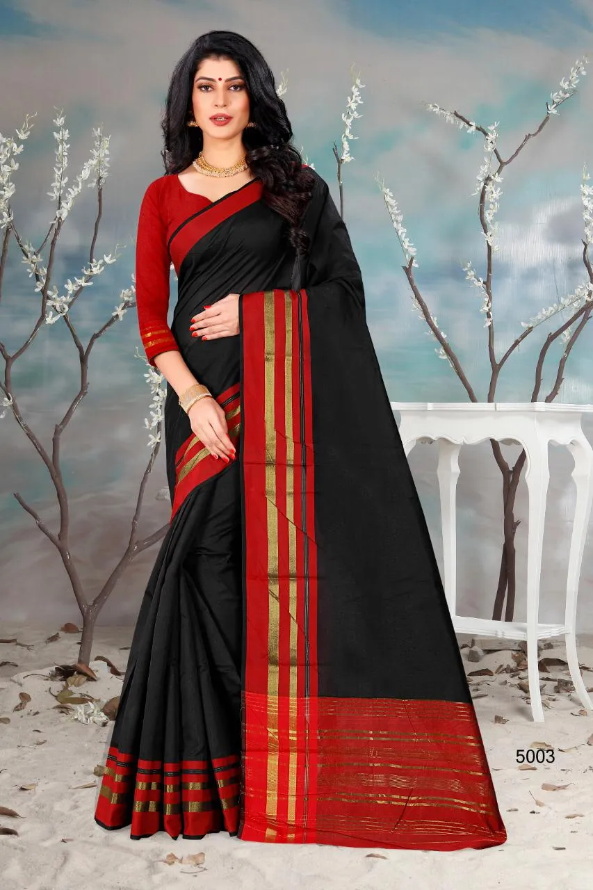 Hraj Shlmla Cotton Silk Fancy Wear Saree