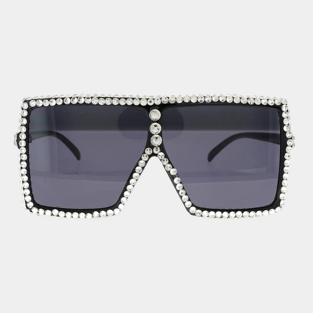 iLLASPARKZ Studded Square Sunglasses