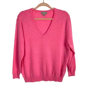 J Crew Pink V-Neck Cashmere Sweater- Size XS