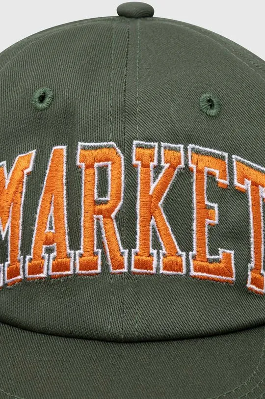 Market cotton baseball cap green color