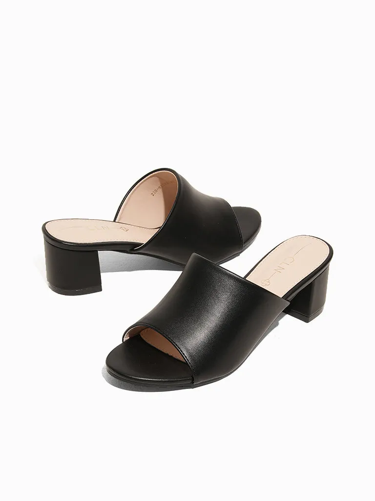 Mazarine Heeled Slides