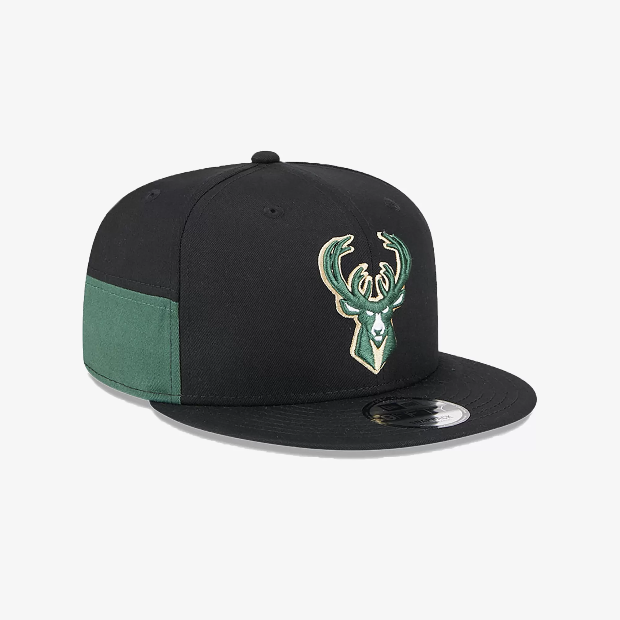 MILWAUKEE BUCKS MULTI PATCH BLACK 9FIFTY SNAPBACK CAP 'BLACK'