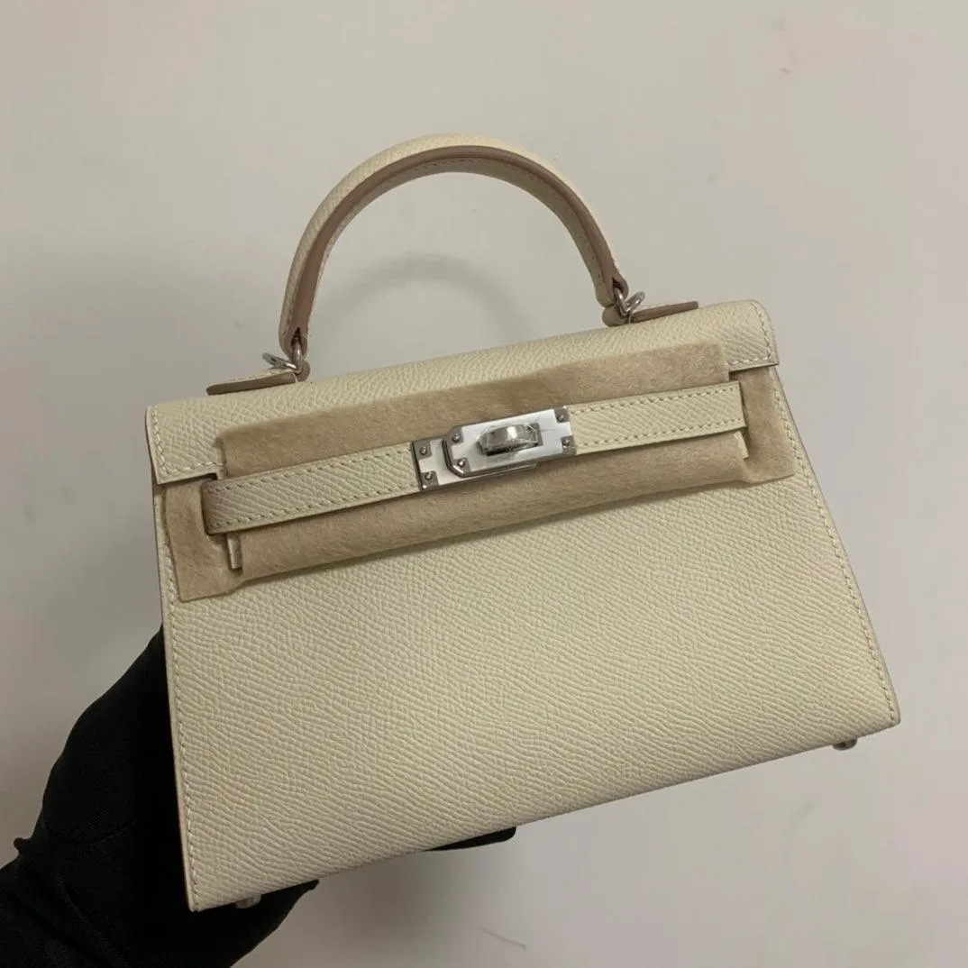 Mini Kaili Epsom Leather Bag Off White 19