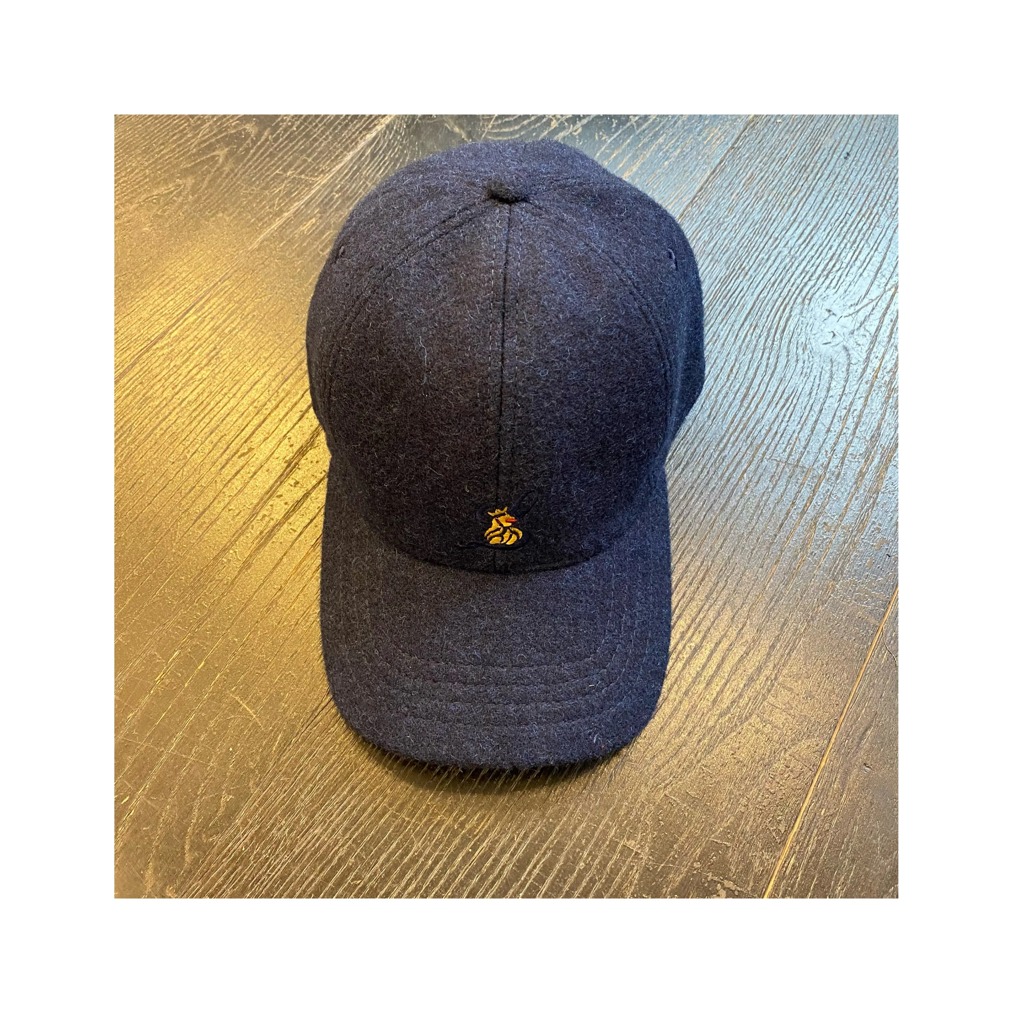 Navy Wool Baseball Cap