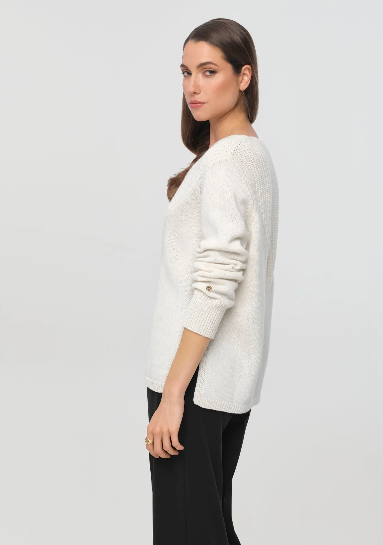 NEROLA Merino Cashmere Sweater cajo