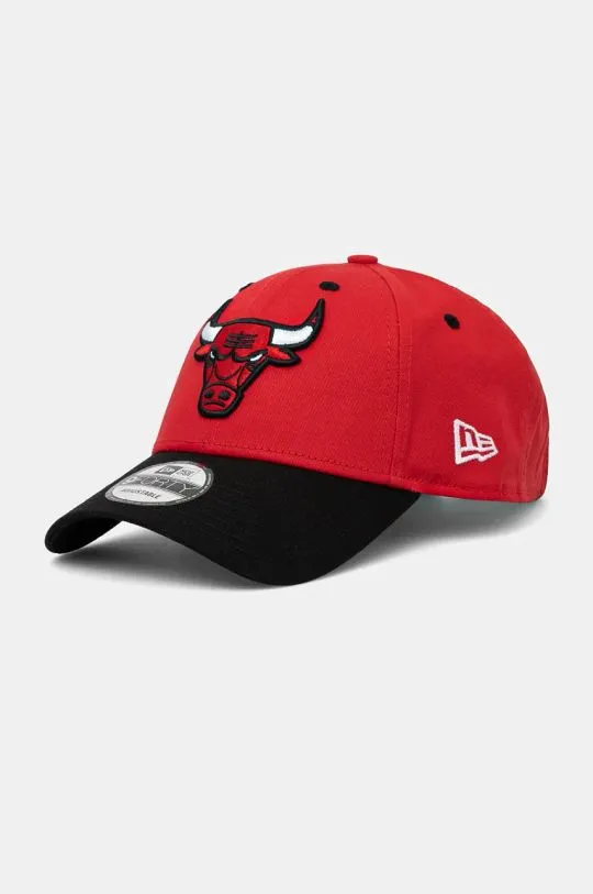 New Era cotton baseball cap NBA SIDE PATCH 9FORTY® CHICAGO BULLS red color with an application 60565137