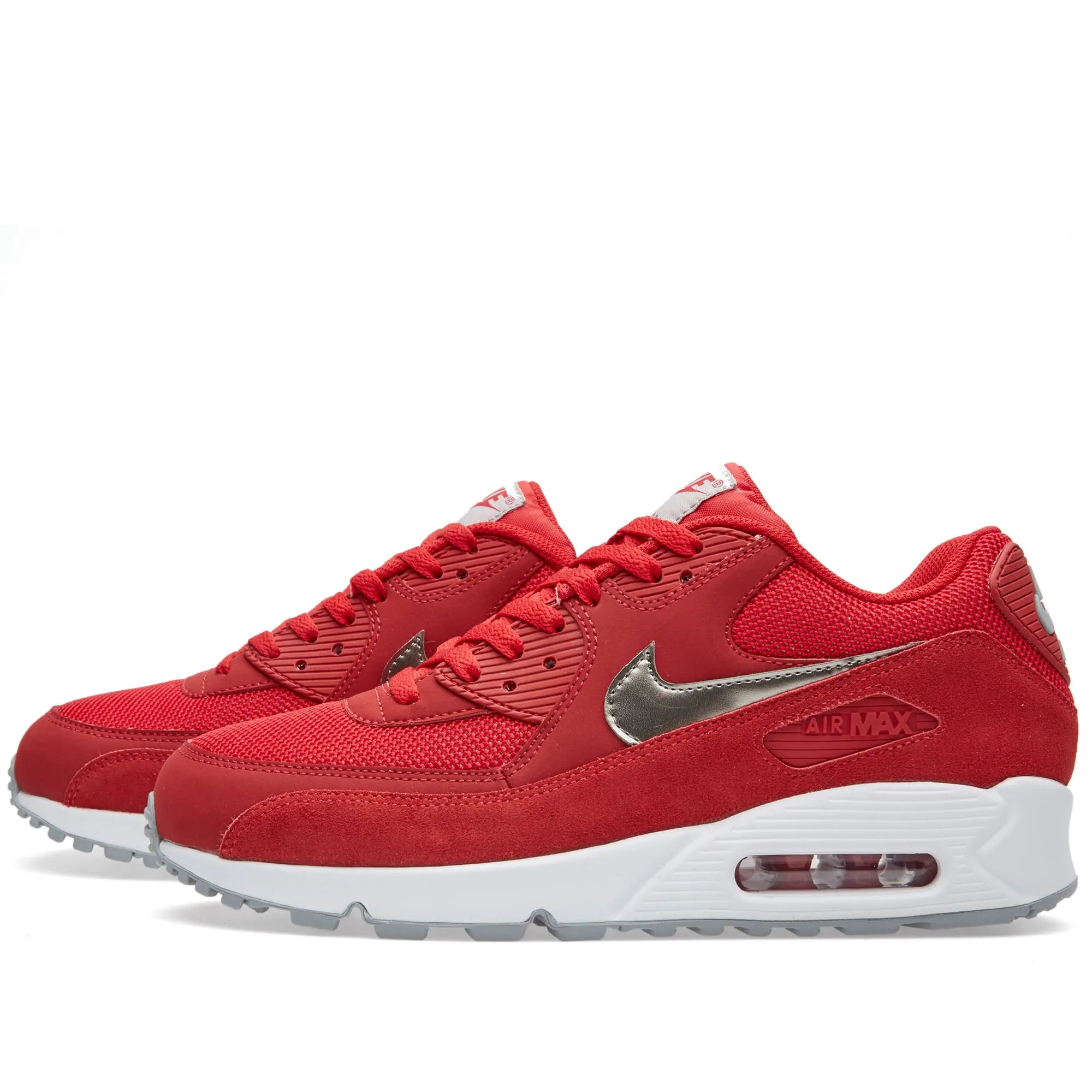 Nike Air Max 90 EssentialGym Red & Metallic Pewter