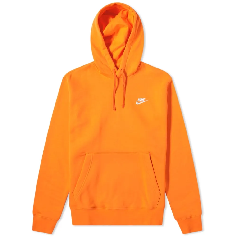 Nike Club Popover HoodyElectro Orange & White