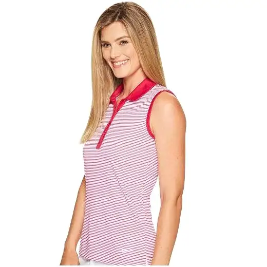 Nike Golf Womens Victory Stripe Sleeveless Polo Shirt