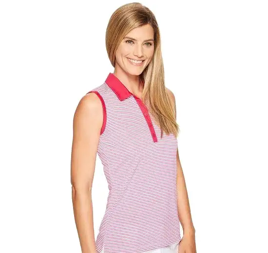 Nike Golf Womens Victory Stripe Sleeveless Polo Shirt