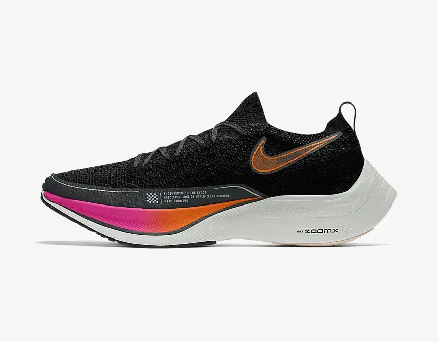 Nike ZoomX Vaporfly Next% Black White Red Orange DM4386-993