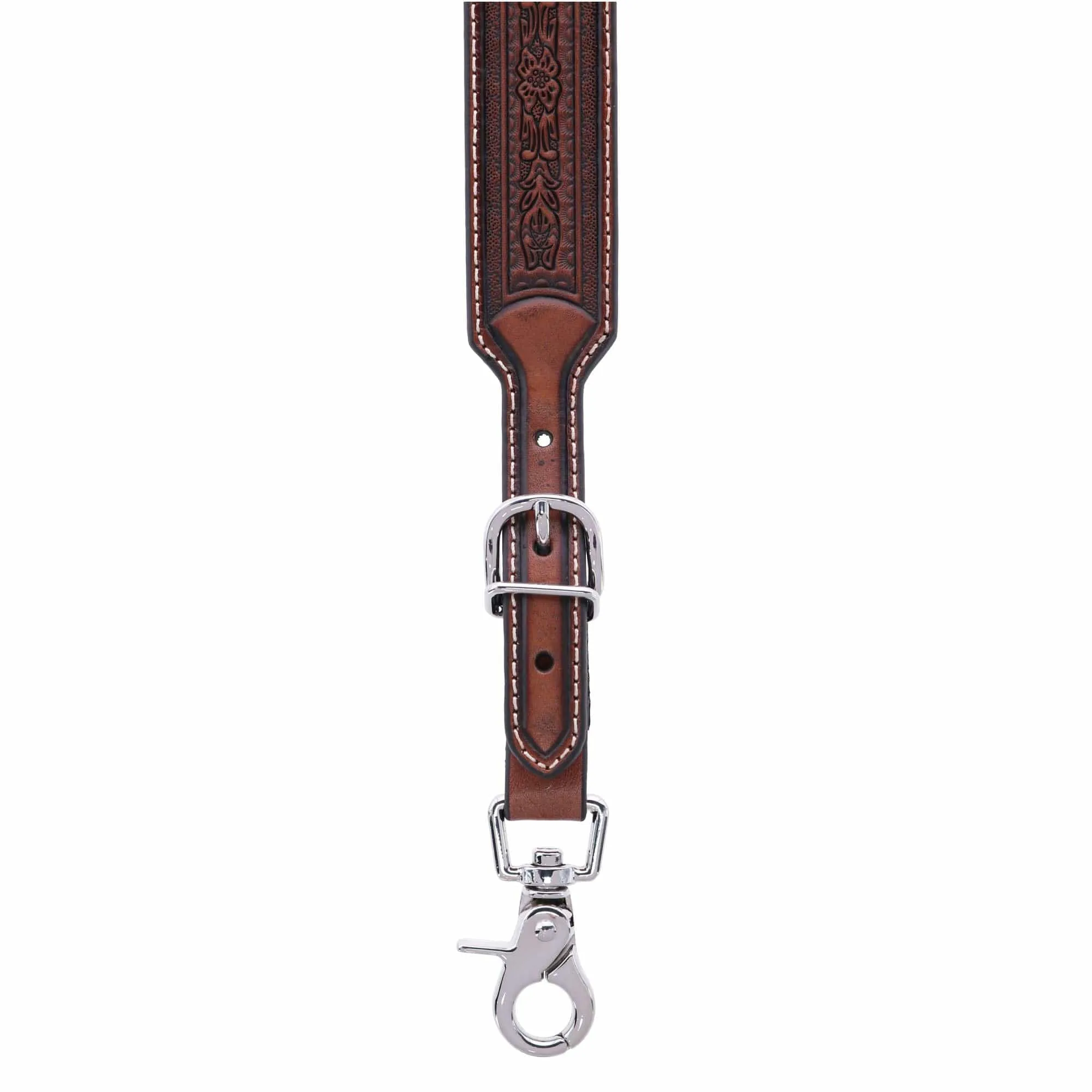 Nocona Belt Co Men's Antique Leather Buckle Suspenders with Detail Inlay